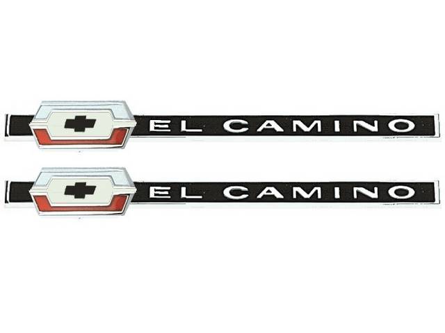 Quarter Panel *El Camino* Emblem Set, Includes Mounting Hardware, OE Correct US-Made Reproduction for (1964)