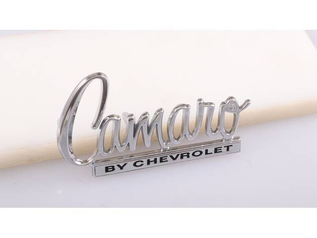 Deck Lid Emblem, *CAMARO BY CHEVROLET*, GM Licensed Reproduction