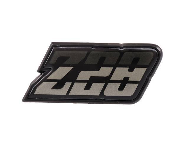 EMBLEM, Fuel Filler Door, *Z/28*, Green Tri-Tone, US-made OE Correct Repro