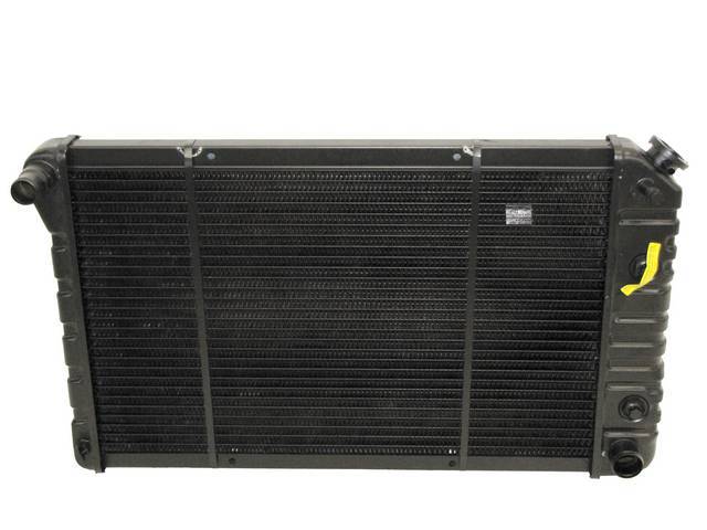 RADIATOR, COPPER / BRASS, 3 ROW, 26 3/8 X 17 X 2 CORE SIZE, 1 5/16 Inch - 1 9/16 Inch LH INLET, 1 9/16 Inch RH OUTLET, 8 Inch transmission COOLER, SADDLE MOUNT