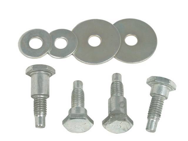 FASTENER KIT, TAIL GATE SUPPORT CABLES, (8), HEX SHOULDER BOLTS, FLAT WASHERS