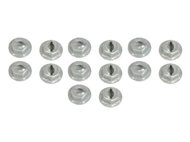 FASTENER KIT, CONSOLE MOLDINGS, (14), STAMPED NUTS ONLY