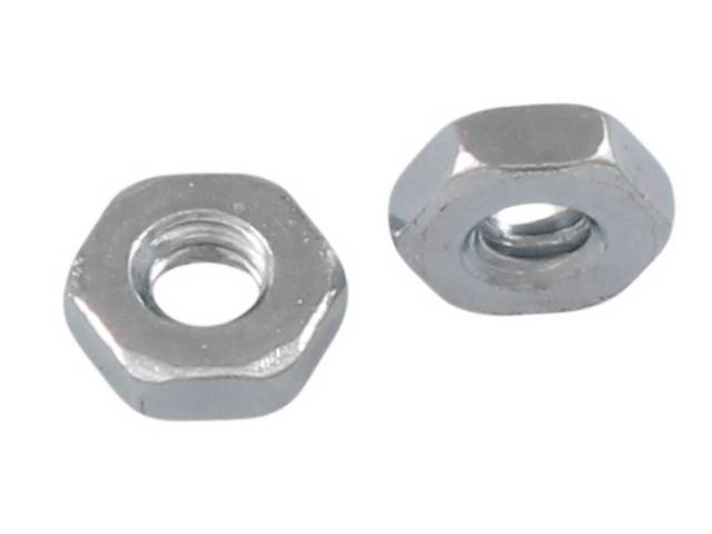 Deck Lid / Trunk Lid Lock Cylinder Bezel Fastener Kit, (2) incl # 10-24 nuts in silver finish, reproduction for (1969)"