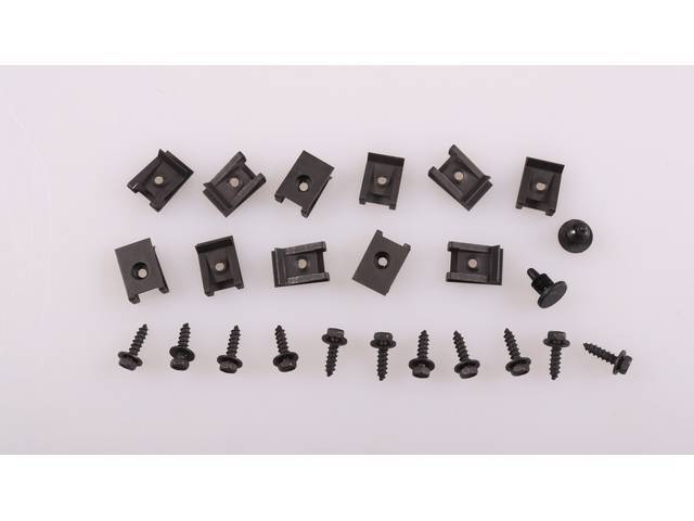 Nose Panel Extension Strip Fastener Kit, 24-pc OE Correct AMK Products reproduction for (74-75)