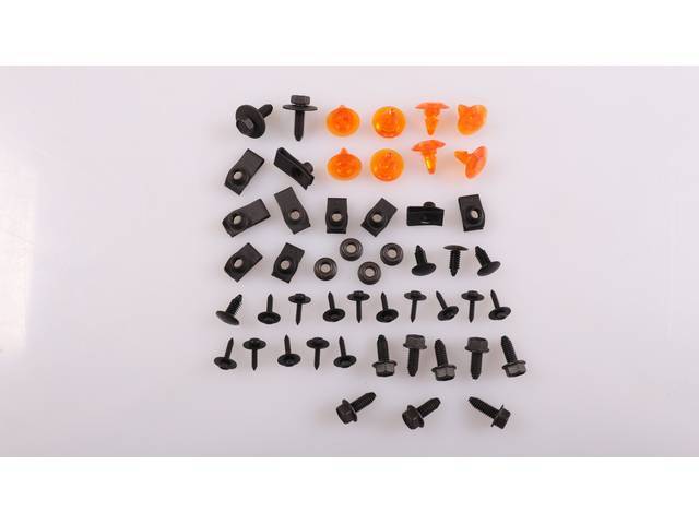 Nose Panel Fastener Kit, 50-pc OE Correct AMK Products reproduction for (79-81)