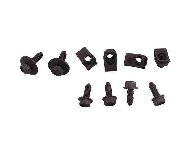 Nose Panel Supports Fastener Kit, 10-pc OE Correct AMK Products reproduction for (79-81)