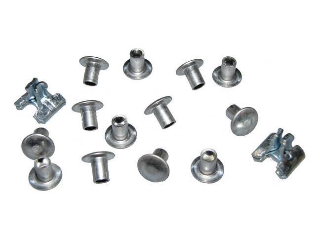 FASTENER KIT, Grille, (15) Incl semi-tubular rivets And retainers