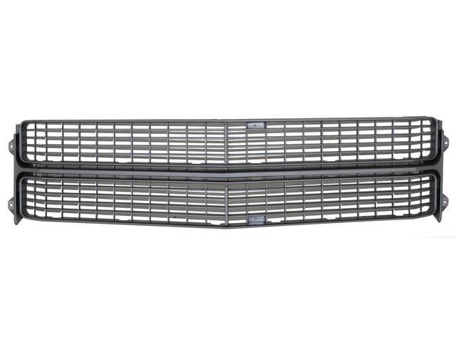 GRILLE, Radiator, Argent Silver, Plastic, Repro