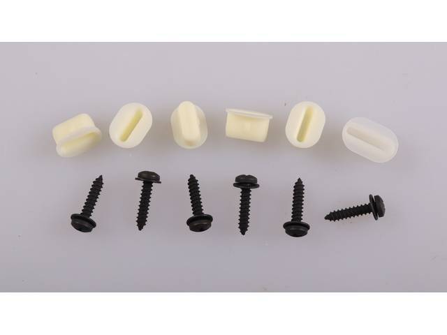 Grille Fastener Kit, (12) Incl PH PN SEMS and Nylon Nuts, OE Correct AMK Products reproduction for (1972)