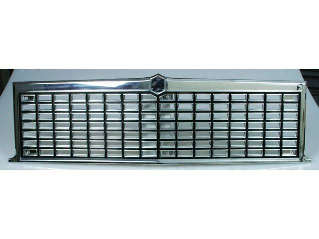 GRILLE, Radiator, Black and Chrome, Repro