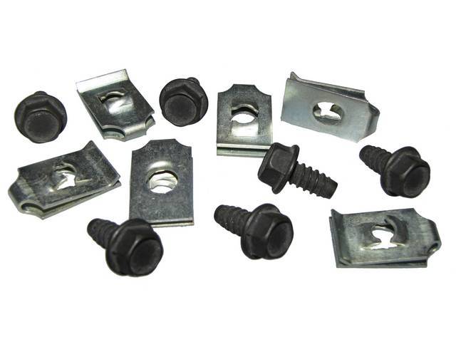 FASTENER KIT, Grille, Upper Molding, (12) Incl Screws and Spring Nuts