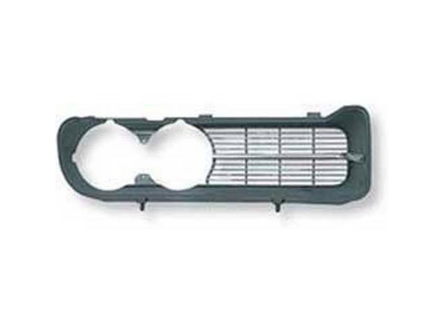 GRILLE, Radiator, Black Finish, Black grille w/ silver accents and Chrome 400 Grille Insert, RH, Repro