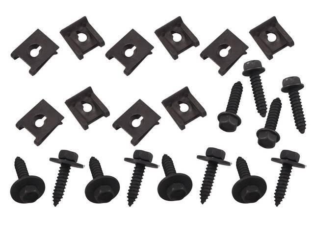 FASTENER KIT, Grille and Brackets, (24) Incl HXWA Screws and U-Nuts