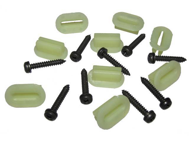 Grille Fastener Kit, 18-piece kit includes flat screws and nylon nuts
