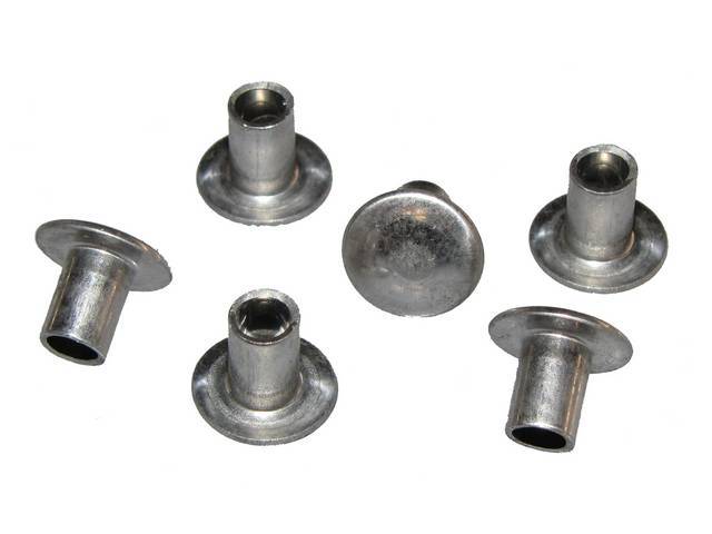 FASTENER KIT, Radiator Grille Molding, Upper, (6) incl tubular rivets