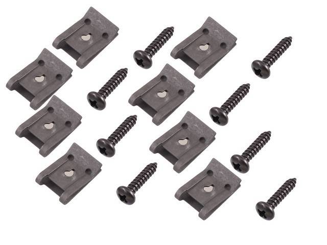 FASTENER KIT, Tilt Head Light Door, (16) INCL 8 black screws and 8 black clips, repro