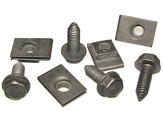 FASTENER KIT, Front Wheelhouse To Radiator Core Support, (8) Incl HXWA PP Screws and U-Nuts
