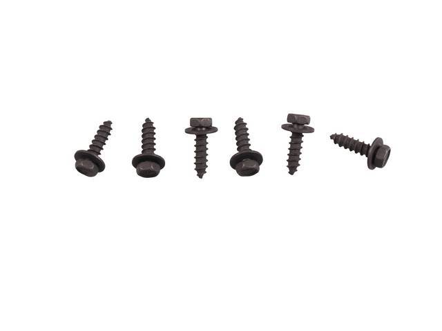 Radiator Baffle Fastener Kit, Lower Front, 6-pieces, OE Correct AMK Products reproduction for (74-77)