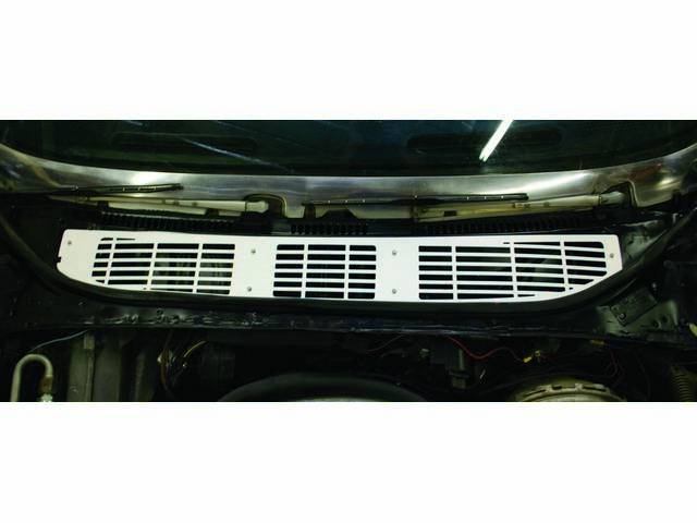 Grille, Cowl Vent, Clear Anodized (silver satin) Finish Aluminum, Incl hardware  