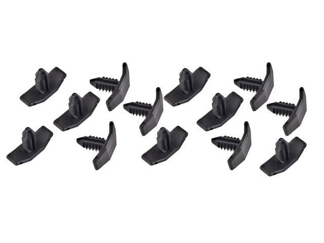 Hood Seal Fastener Kit, on hood, 13-pieces, OE Correct AMK Products reproduction for (70-79)