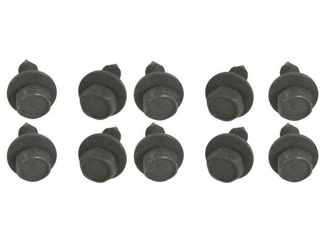 FASTENER KIT, HEAD LIGHT ACTUATOR SHIELDS, (10), HEX PINCH POINT CONI-CONICAL SPRING WASHER SEMS-SCREW AND WASHER ASSY 