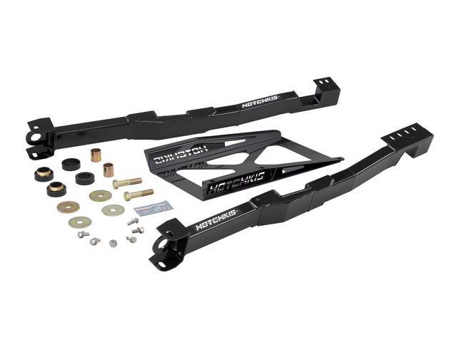 CHASSIS MAX KIT, Convertible, Support Pan and Subframe Connectors, Hotchkis, Black Powder Coated Finish
