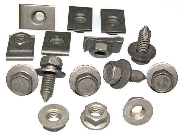 FASTENER KIT, Bumper Filler Panel, Front, (15) incl HX PP CONI SEMS, u-nuts and nuts