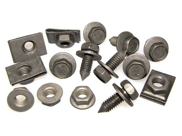 FASTENER KIT, Bumper Filler Panel, Front, (15) incl HX PP CONI SEMS, flange nuts and u-nuts