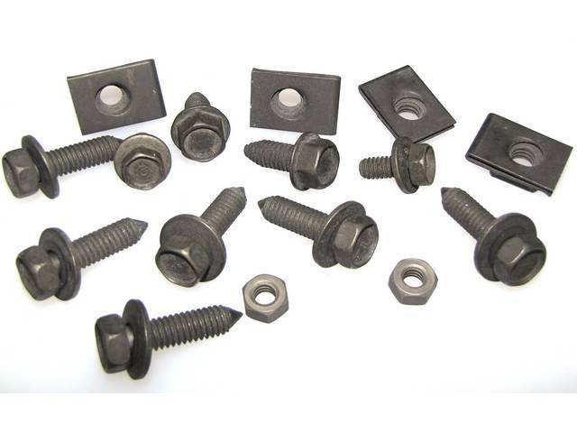 FASTENER KIT, FILLER PANEL, FRONT BUMPER, (16) Incl HX Coni Sems, Screws, Nuts and Rivets