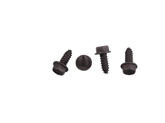 Rear Bumper Splash Shields Fastener Kit, 4-pieces, OE Correct AMK Products reproduction
