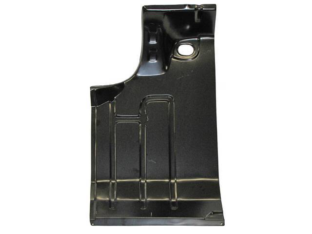 FLOOR PAN, Rear Compartment / Trunk, 3 Piece Design, LH, 42 1/2 Inch Over All Length, 24 Inch rear width, 24 middle width, 13 front width, Imported repro