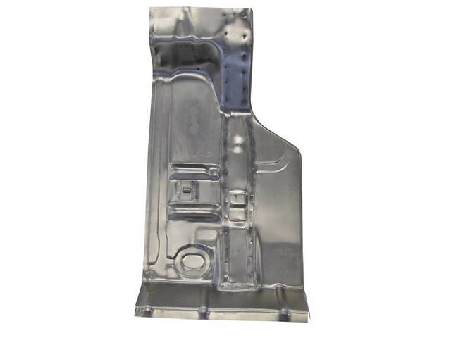 FLOOR PAN, Rear Compartment / Trunk, 3 Piece Design, RH, 47 1/2 Inch Over All Length, 20 3/4 Inch rear width, 21 middle width, 14 front width, US-Made repro