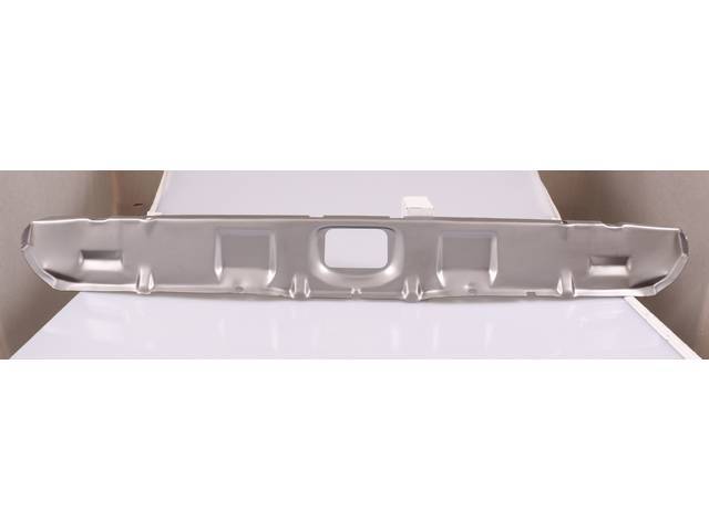 RAIL, Rear Compartment / Trunk End Crossmember / Inner Valance, this part supports the rear outer body panel and mates directly behind it, US Made repro