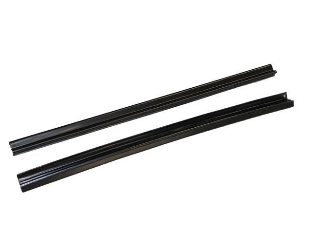 Rear Compartment / Trunk Weatherstrip Gutter Set, (2) Incl a pair of 20 inch length straight sections for quarter panels, 20 gauge steel, EDP-coated Reproduction