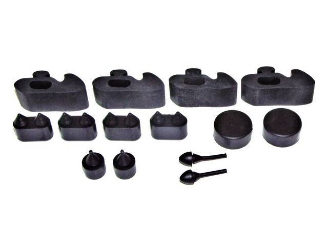 BUMPER KIT, Rubber, Complete, (14) incl bumpers for