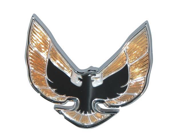 EMBLEM, Nose, *Bird*, Incl attaching hardware, US-made OE Correct Repro