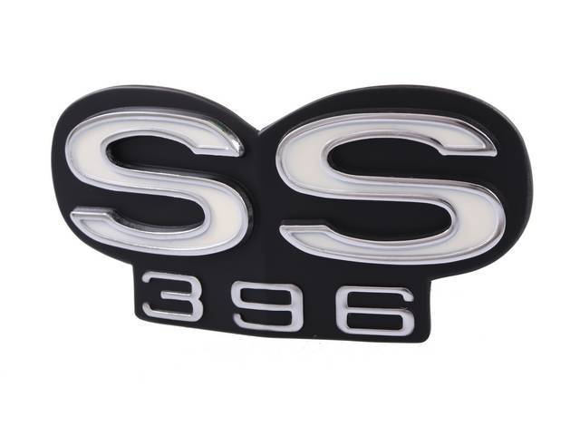 EMBLEM, Grille, *SS396*, Driver Quality Repro   ** For concours emblems, see p/n C-1303-2B, C-1303-4B, C-1303-8E, C-1303-8F and C-1303-110A **
