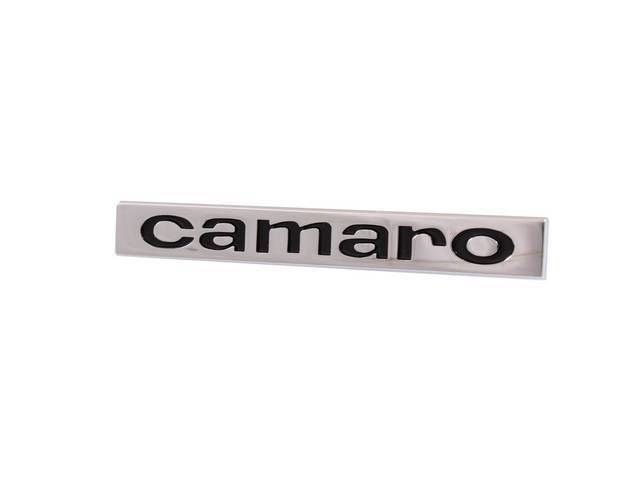 EMBLEM, Header Panel / Deck Lid, *Camaro*, replaces GM p/n 3912192, repro