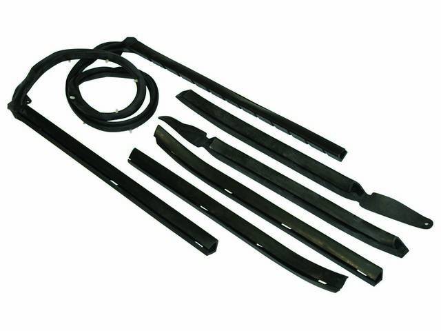 WEATHERSTRIP SET, Convertible Top Side Rail, (5) incl 1 piece header and sides (like OE), Repro