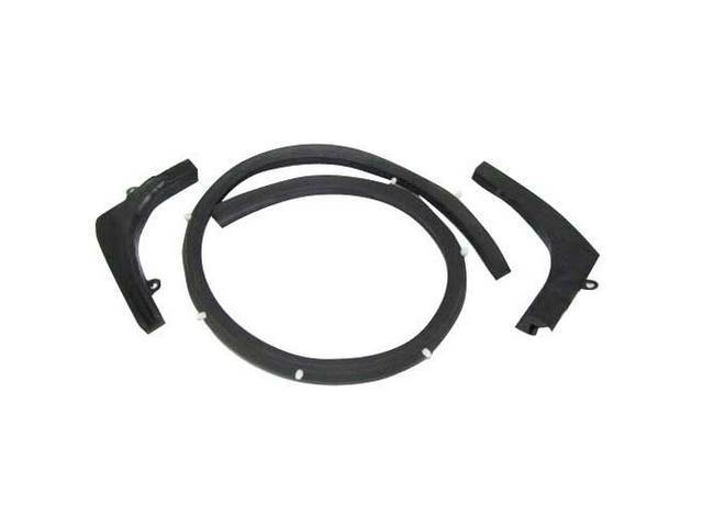 WEATHERSTRIP KIT, Convertible Header, incl molded ends and clips, Soff Seal repro