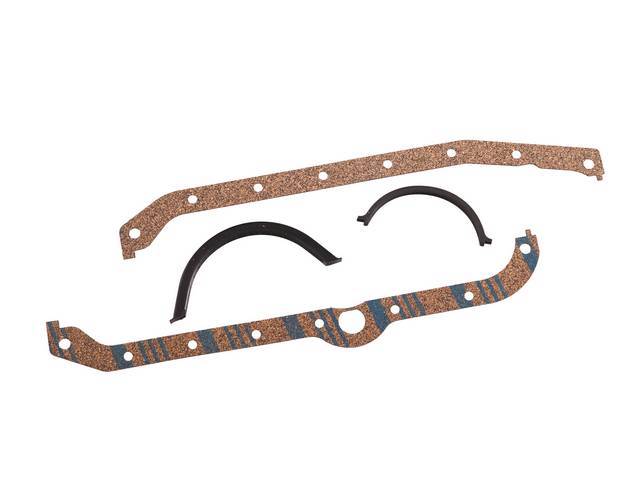 Oil Pan Gasket Set, Fel Pro, Blue Stripe Cork-Rubber reproduction