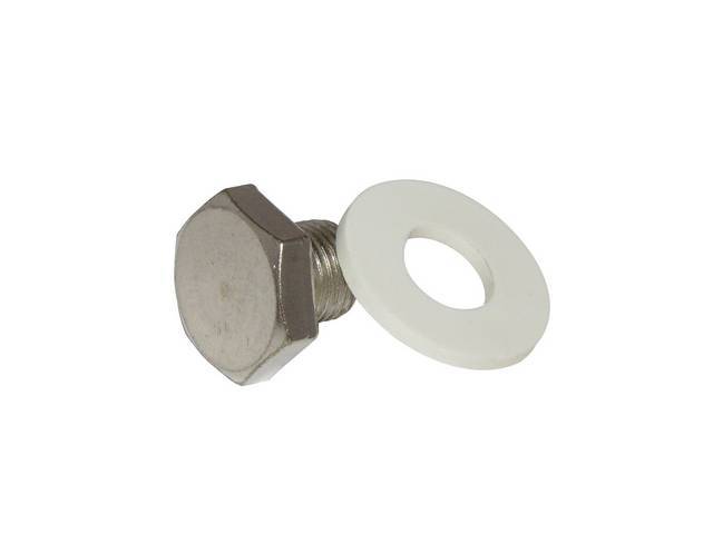 Chrome Magnetic 1/2 Inch-20 Oil Pan Drain Plug, reproduction