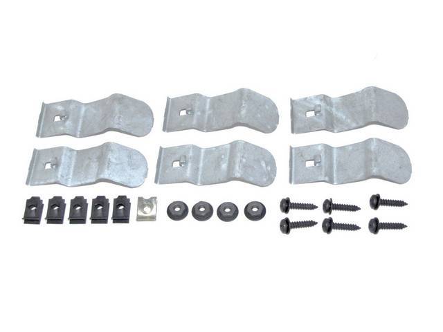 Dash / Instrument Panel Pad Fastener Kit, 22-pc kit includes OE style screws, nuts, clips and retainers for (1969)