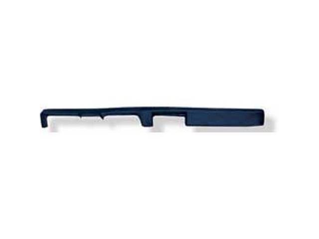 Dash Panel Pad, w/ AC, Dark Blue, Urethane, includes stud hardware and instructions, reproduction