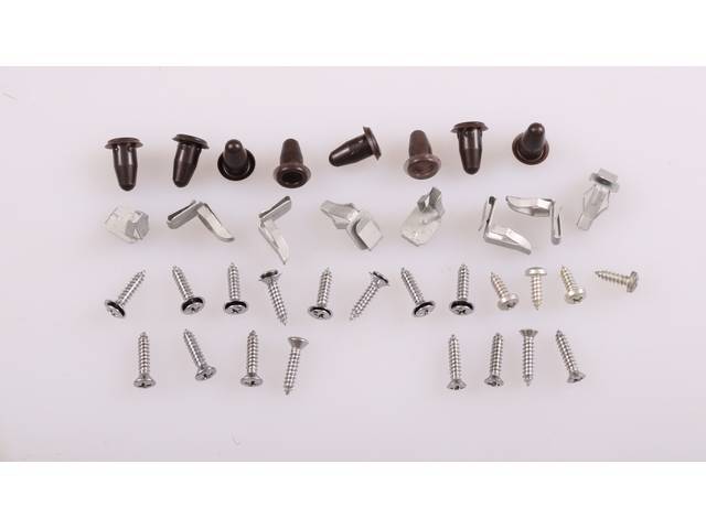 Interior Door Panel Fastener Kit, 36-pc kit for (70-71)