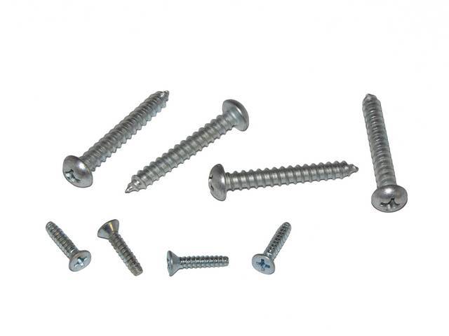 Arm Rest Base and Pad Fastener Kit, 10-pc screw kit for (64-67)