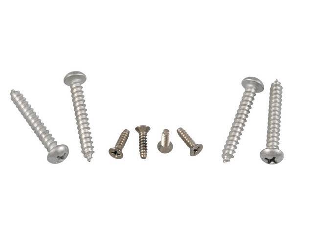 Arm Rest Base and Pad Fastener Kit, 8-pc screw kit for (67)