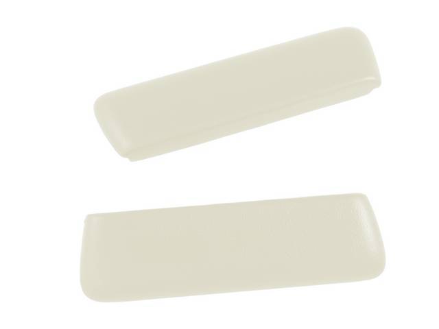COVER / PAD, Premium, Arm Rest, Rear Quarter Trim, Frost White (Std listed as White), Legendary, madrid grain vinyl and foam over a steel core, OE style repro