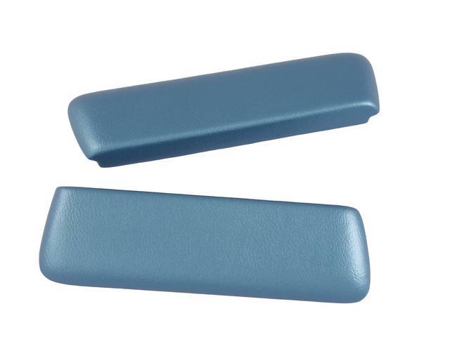 COVER / PAD, Premium, Arm Rest, Rear Quarter Trim, Metallic Blue / Bright Blue, Legendary, madrid grain vinyl and foam over a steel core, OE style repro