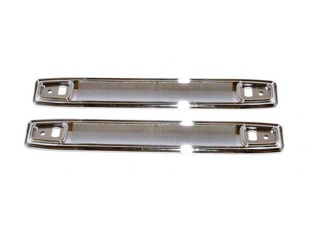 Front Door Pull Handle Escutcheon Plate Finishing, chrome finish, Reproduction for (68-69)